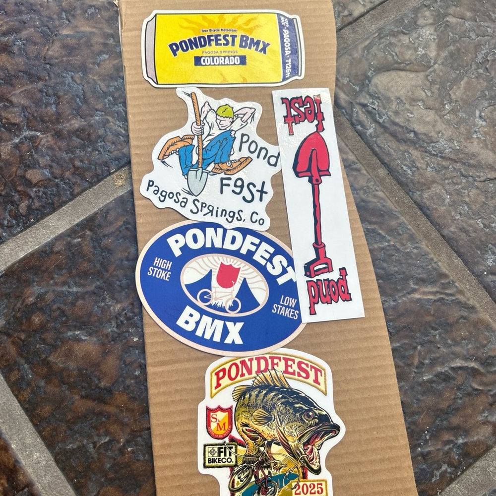 PONDFEST 2025 STICKERS (5 PACK) BMX bike decals S&M bikes Sunday odyssey sticker